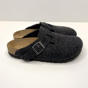 Birkenstock Boston wool felt Eu 37 Us 6.5 Anthracite mules
